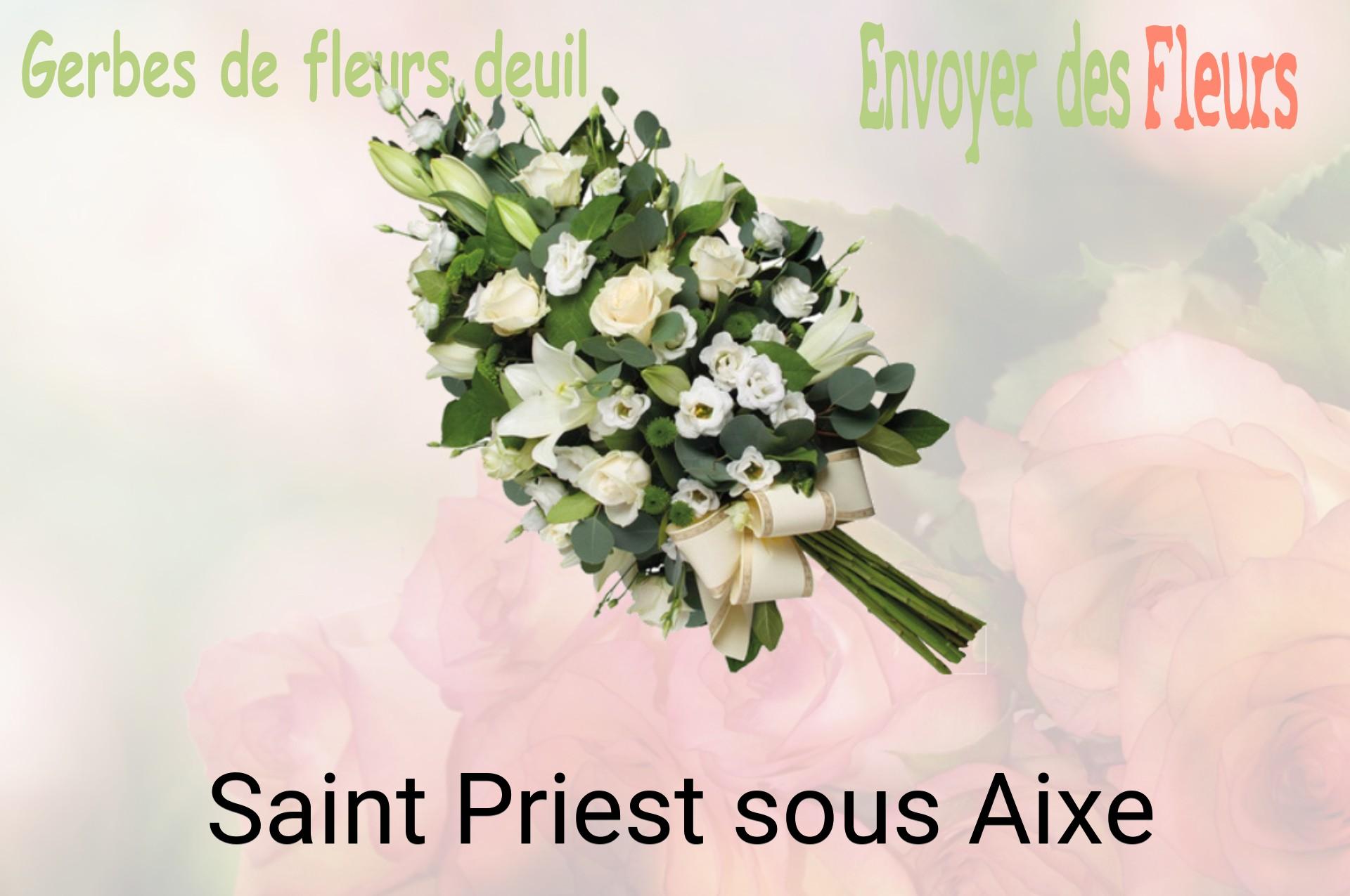 Gerbe de fleurs de deuil livrée à Saint-Priest-sous-Aixe